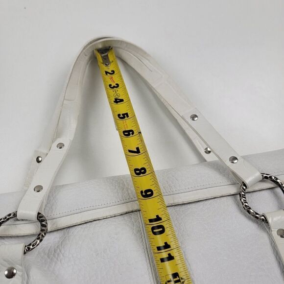 Marco Buggiani White Leather Shoulder Bag Purse‎ - Picture 10 of 13